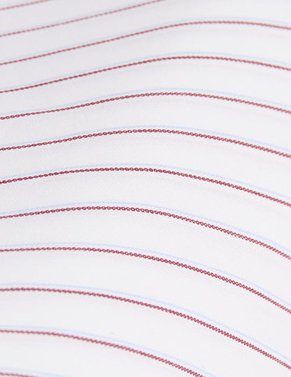 Chemise classique rayée rouge
