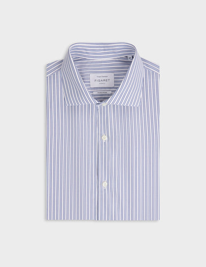 Chemise classique rayée bleue