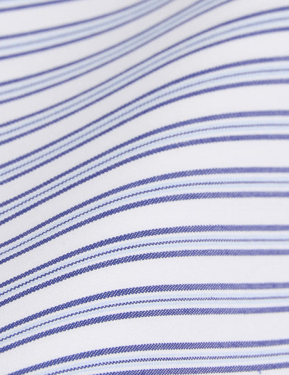 Chemise classique rayée bleue
