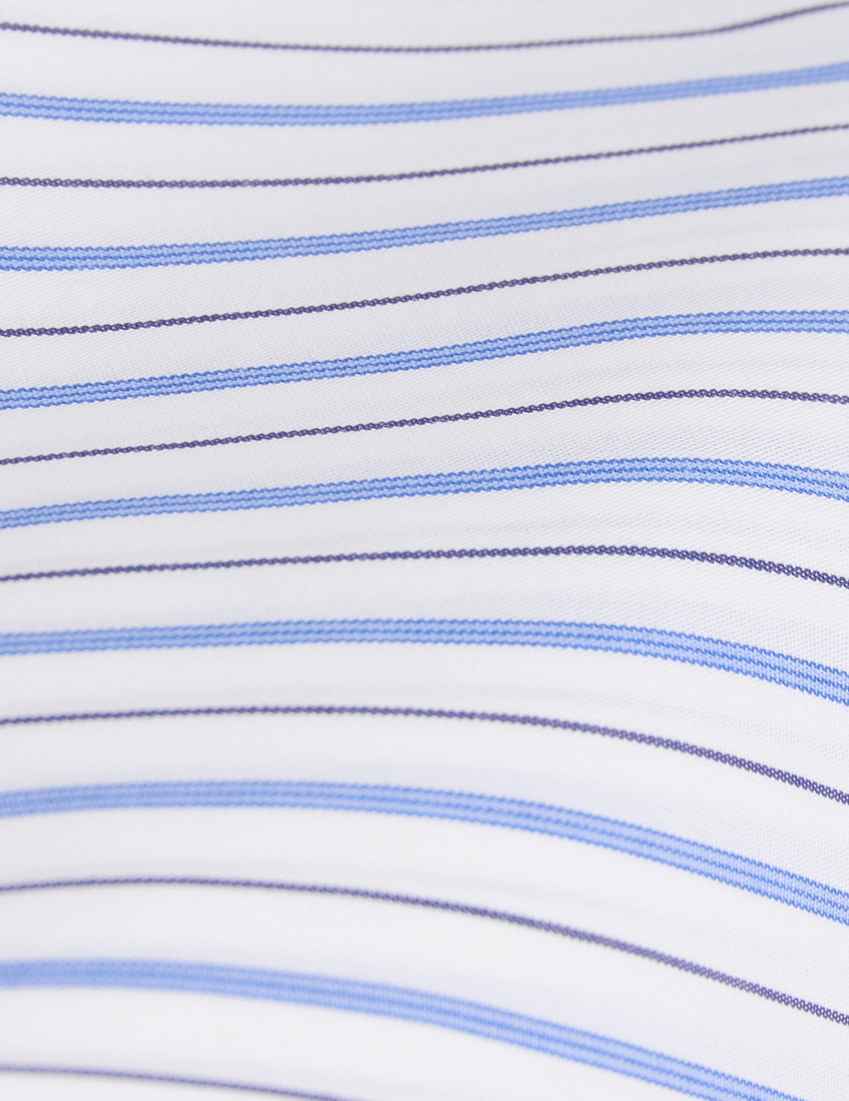 Chemise semi-ajustée rayée bleue - Popeline - Col Italien#2