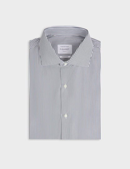 Chemise semi-ajustée rayée vert