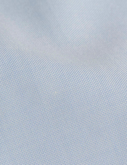 Chemise semi-ajustée en laine et cachemire bleu clair