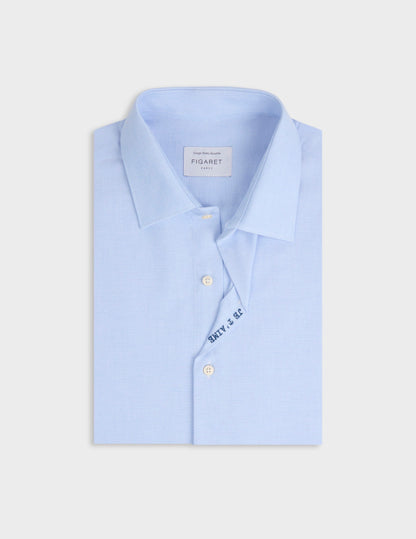 Chemise mixte "Je t'aime" bleue