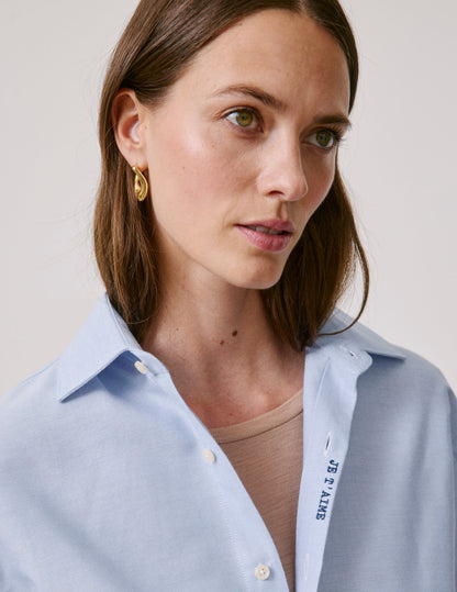Chemise mixte "Je t'aime" bleue