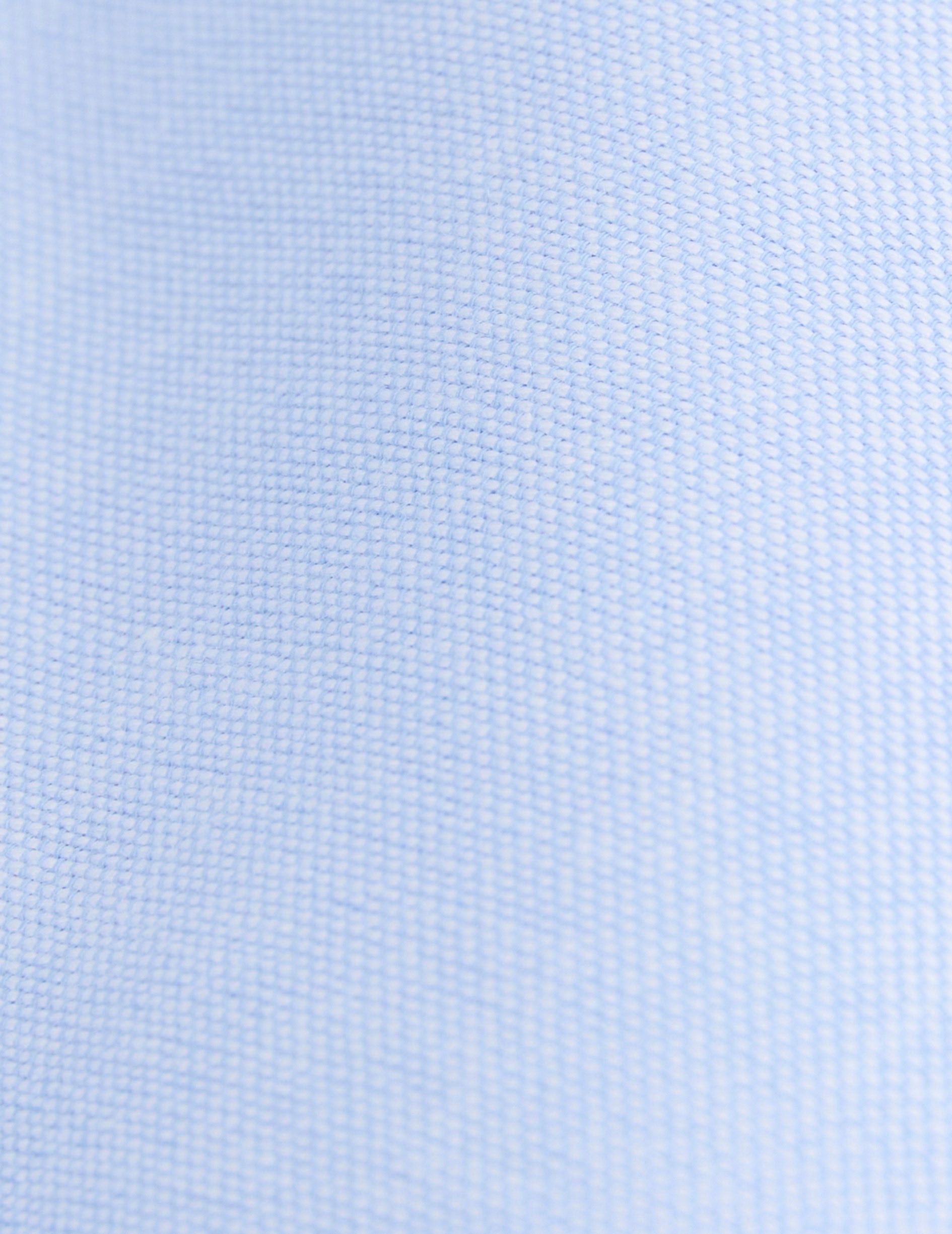Chemise mixte "Je t'aime" bleue - Oxford - Col Figaret