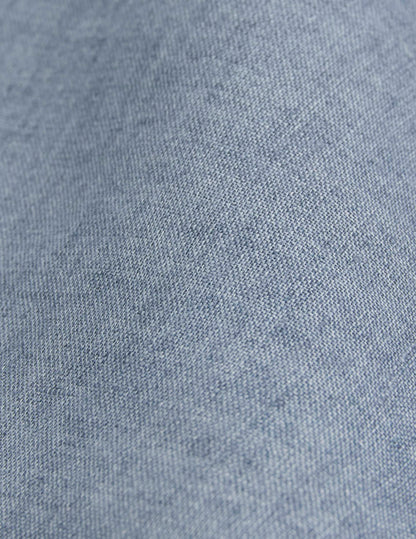 Chemise mixte "Je t'aime" en lin bleu