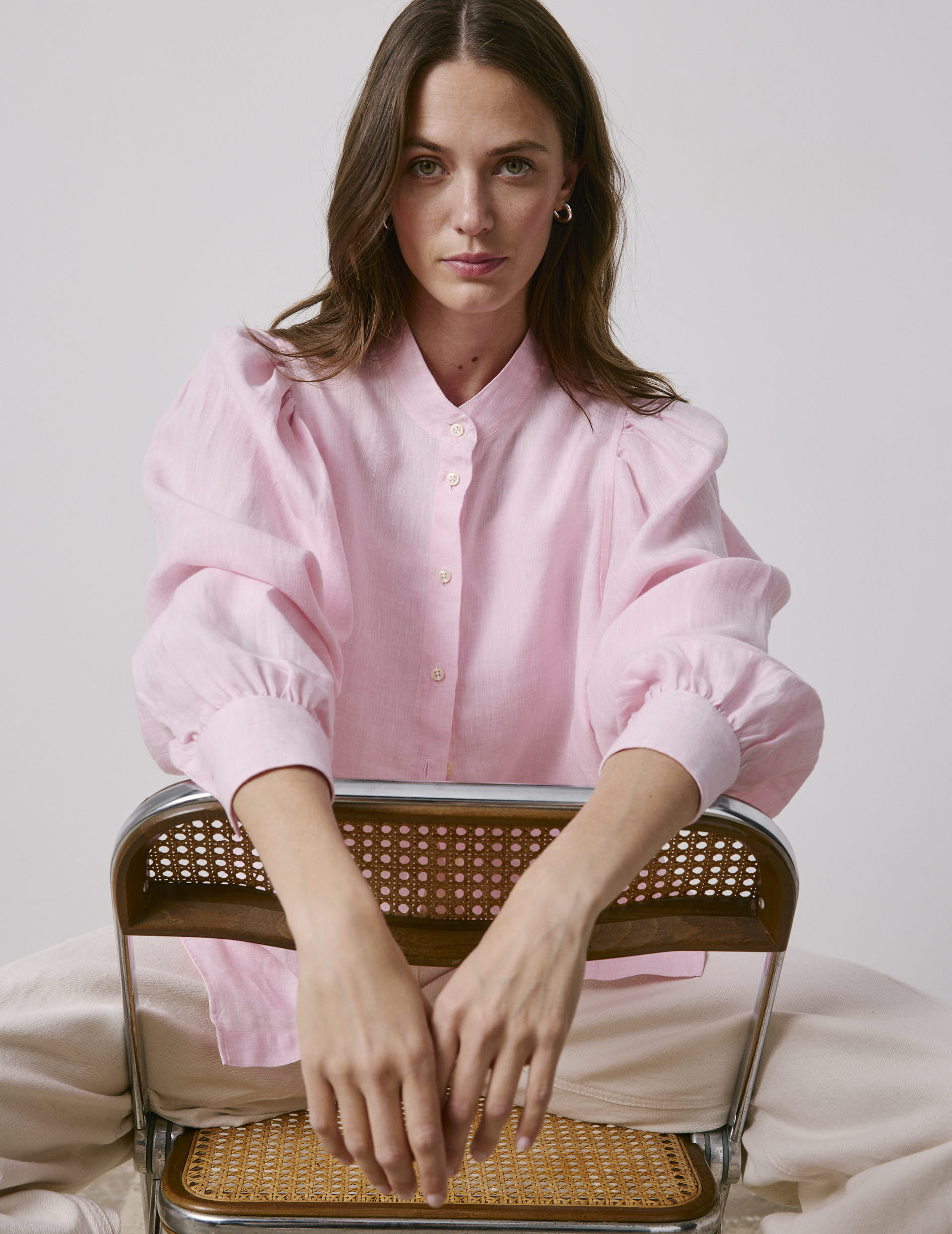 Light pink linen Lanaée shirt