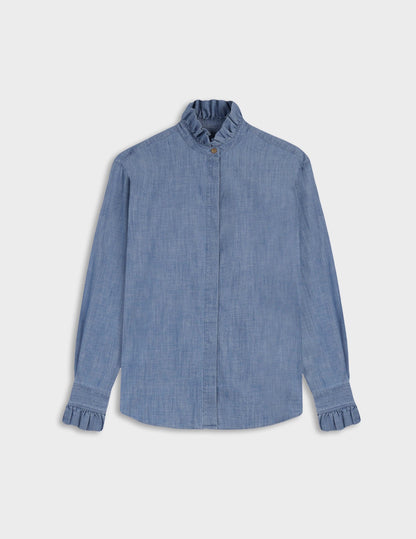 Chemise Laurine en denim bleu