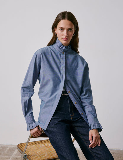 Chemise Laurine en denim bleu