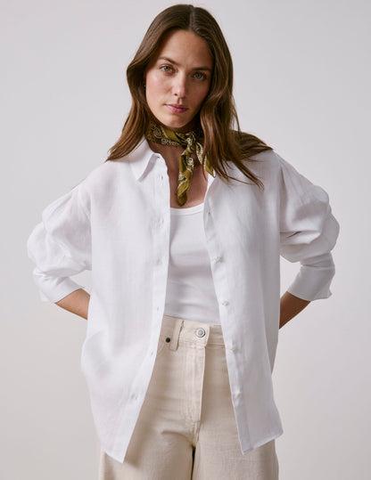 White linen Lexie shirt