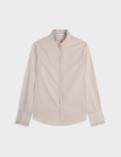 Chemise Louison rayée beige