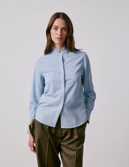 Chemise Louison rayée bleu clair