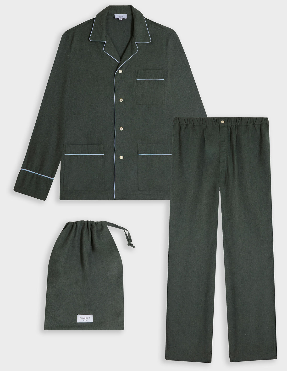 Pyjama Louis en coton vert