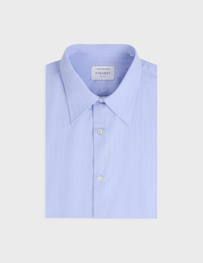 Chemise semi-ajustée bleue