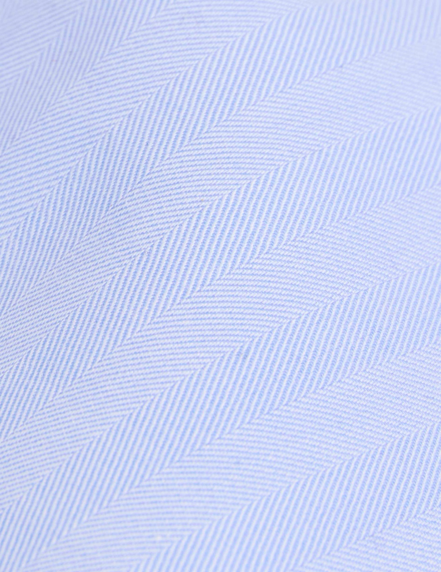 Chemise semi-ajustée bleue - Chevron - Col Majestueux#6