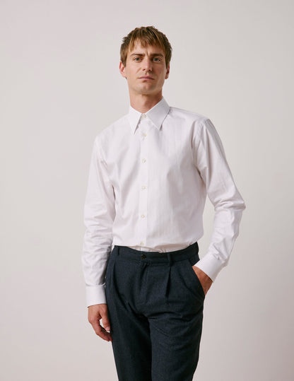 Chemise semi-ajustée blanche