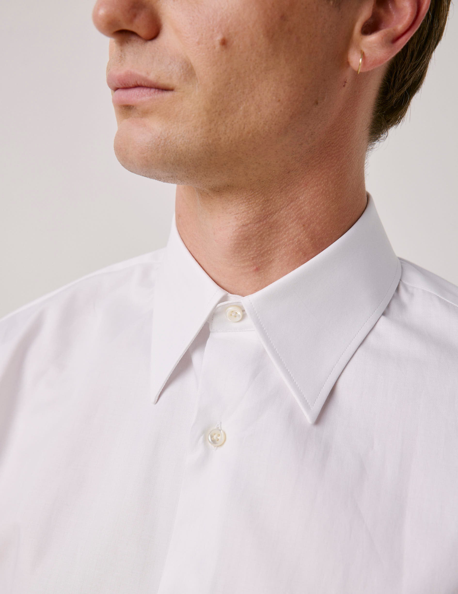Chemise semi-ajustée blanche