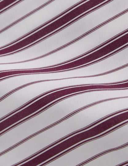 Chemise Margaux rayée bordeaux