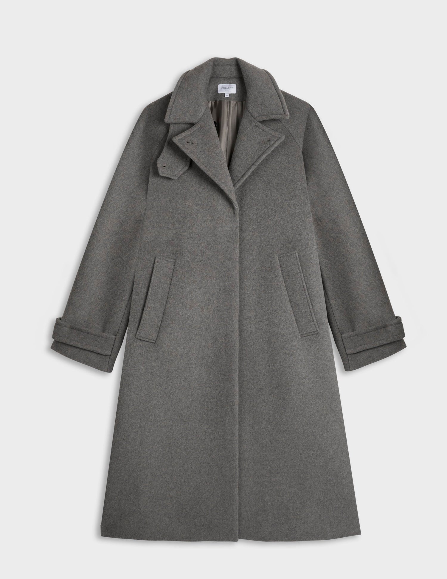 Manteau Marielle en laine taupe