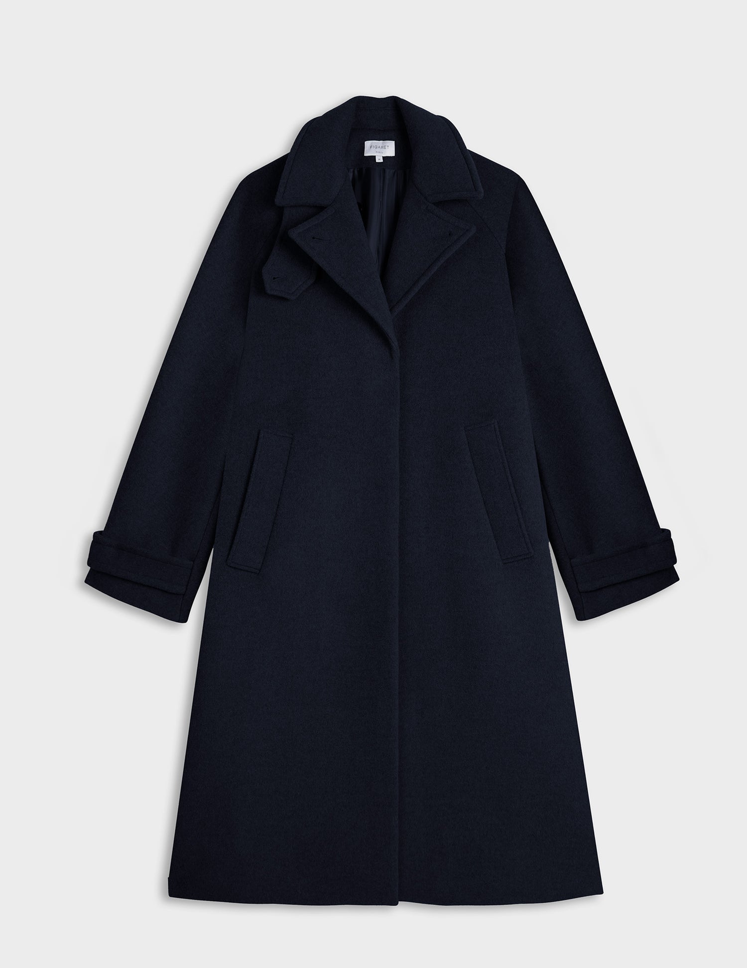 Manteau Marielle en laine marine