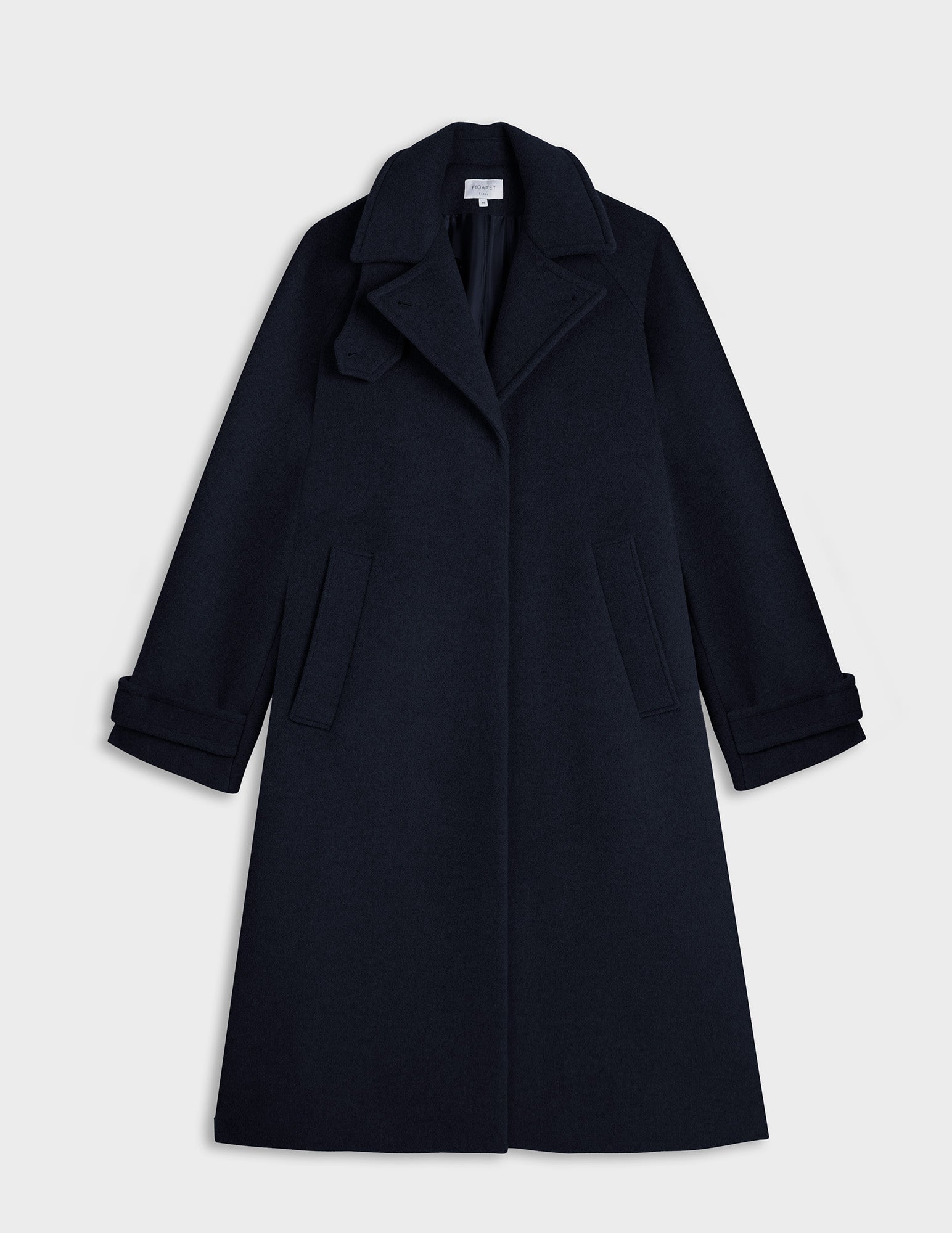 Manteau Marielle en laine marine