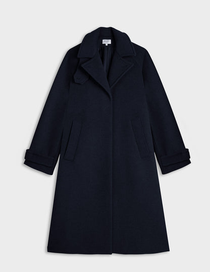 Manteau Marielle en laine marine