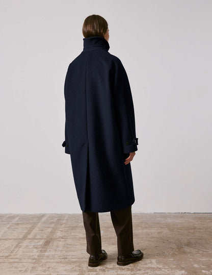 Manteau Marielle en laine marine