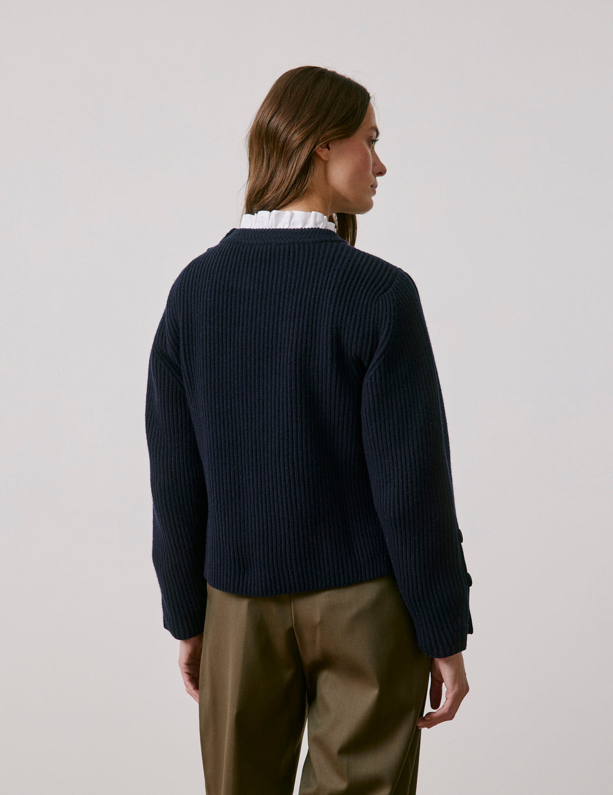 Pull Marino en laine mérinos marine