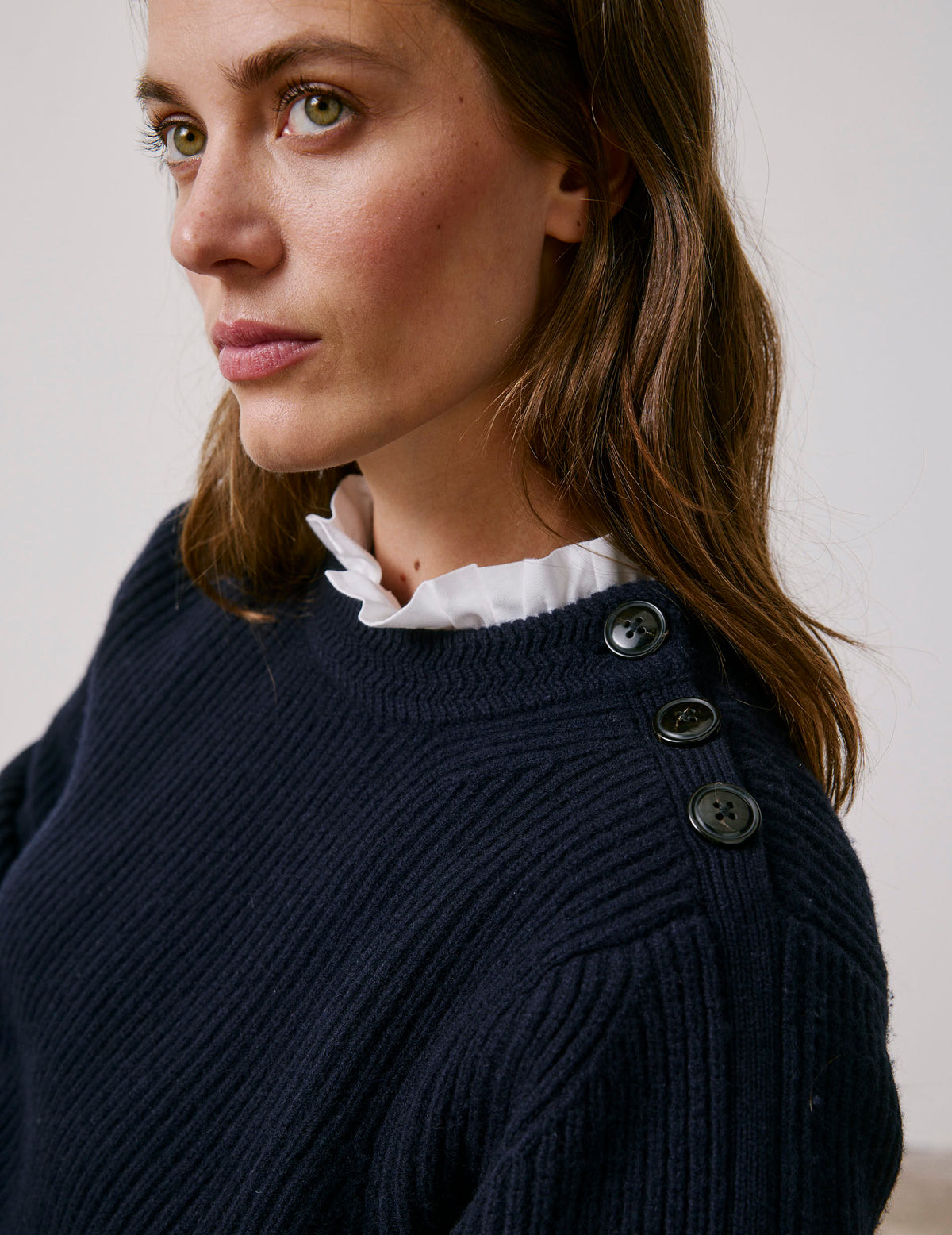 Pull Marino en laine mérinos marine