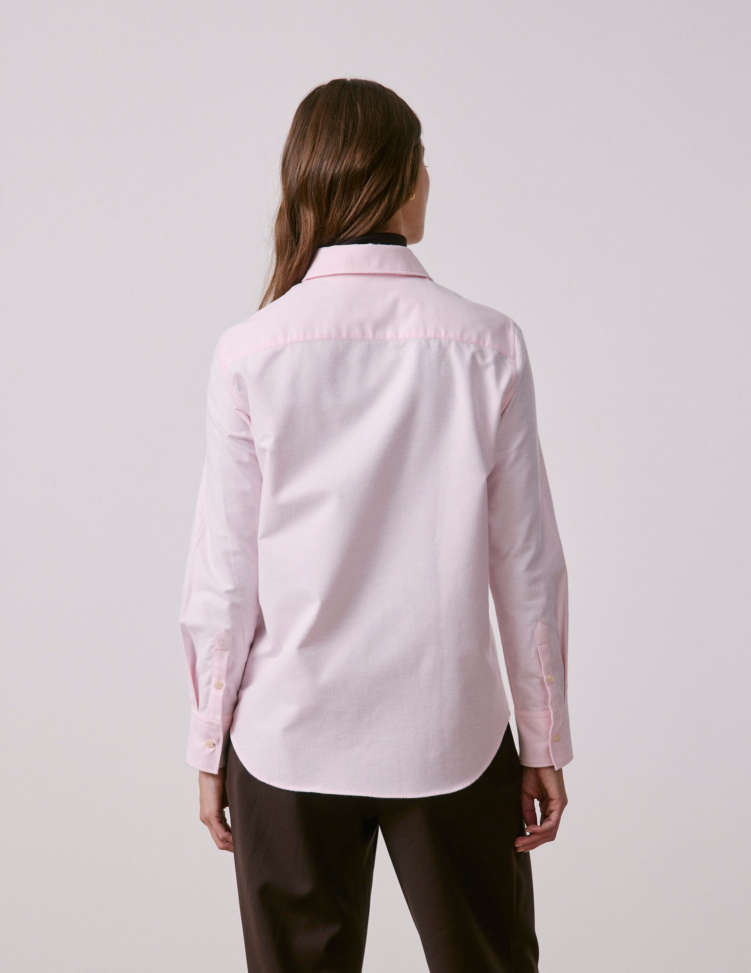 Chemise Marion rose - Oxford gratté - Col Chemise#2
