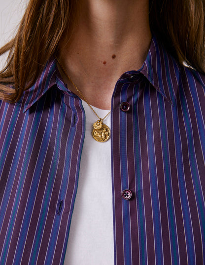 Chemise Marion rayée violette
