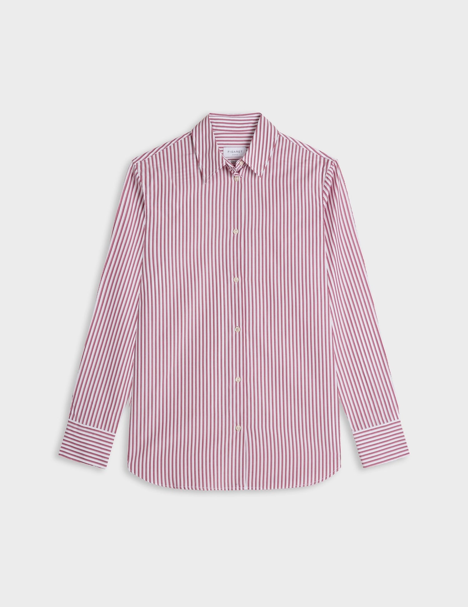 Chemise Marion rayée rouge - Popeline - Col Chemise#3