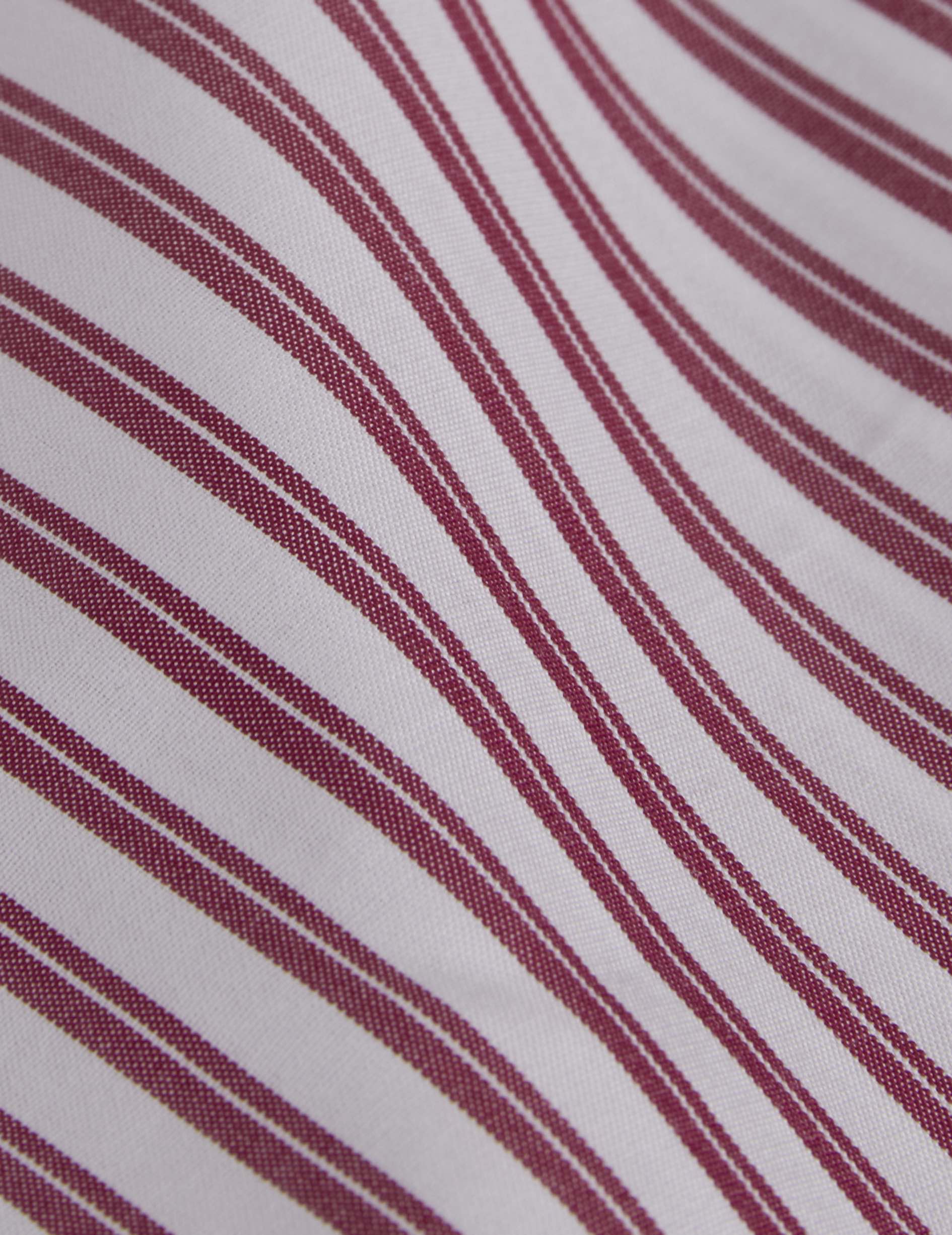 Chemise Marion rayée rouge - Popeline - Col Chemise