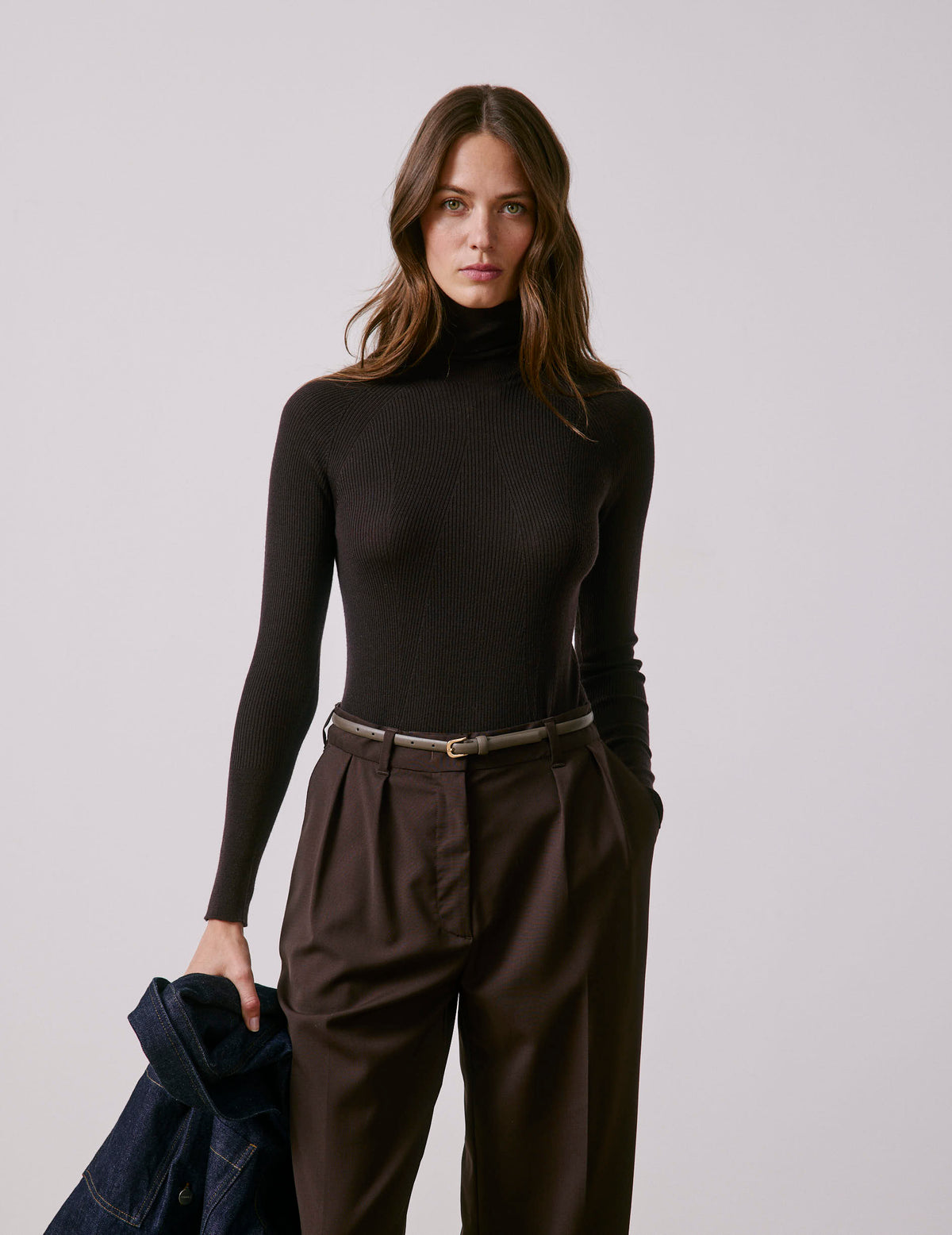 Pull Masha en laine mérinos marron