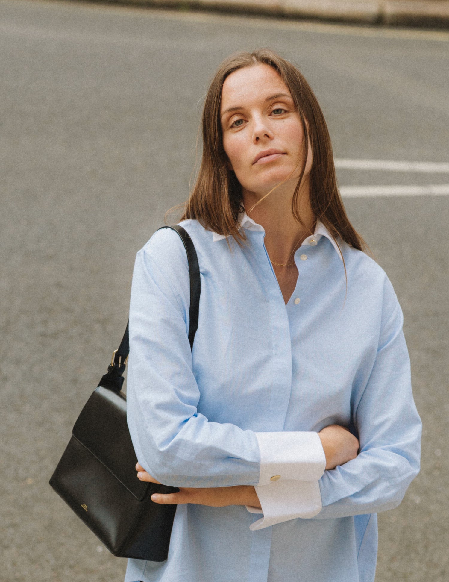 Chemise Mathéa bleue - Oxford - Col Chemise