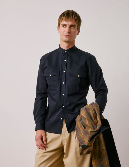Chemise Mathias bleu marine