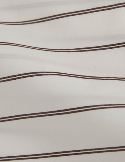 Chemise Mathilde rayée marron