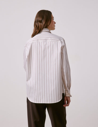 Burgundy striped Hannah shirt