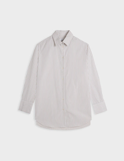 Chemise Mathilde rayée beige