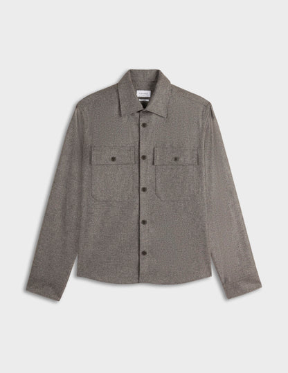 Surchemise Maxime en laine vierge taupe