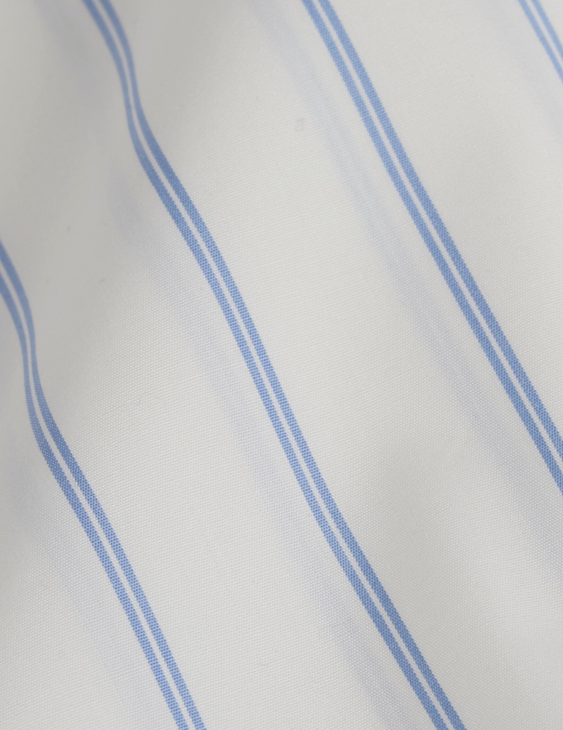 Light blue striped Mélinda shirt - Poplin - Italian Collar