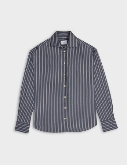 Chemise Mélinda rayée marine