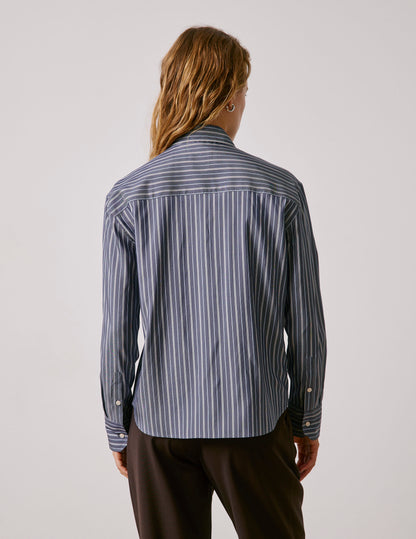 Chemise Mélinda rayée marine