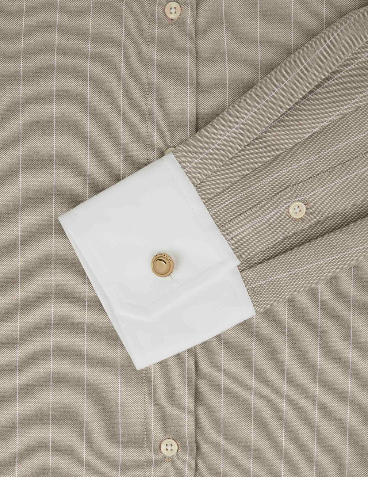 Chemise Meryl rayée beige - Oxford - Col Chemise#6