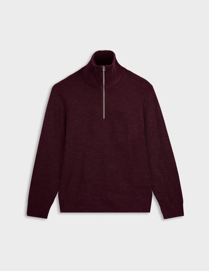 Pull Milo en laine mérinos bordeaux