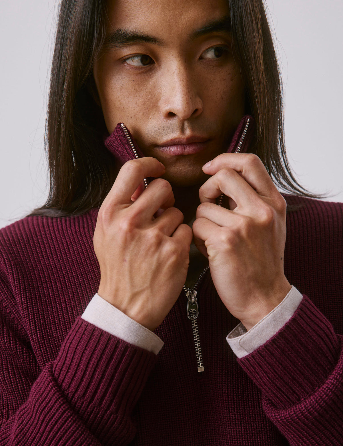 Pull Milo en laine mérinos bordeaux