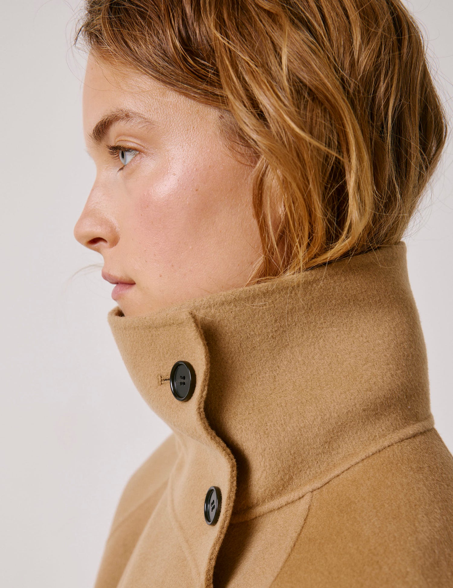 Veste Neyla en laine double face beige