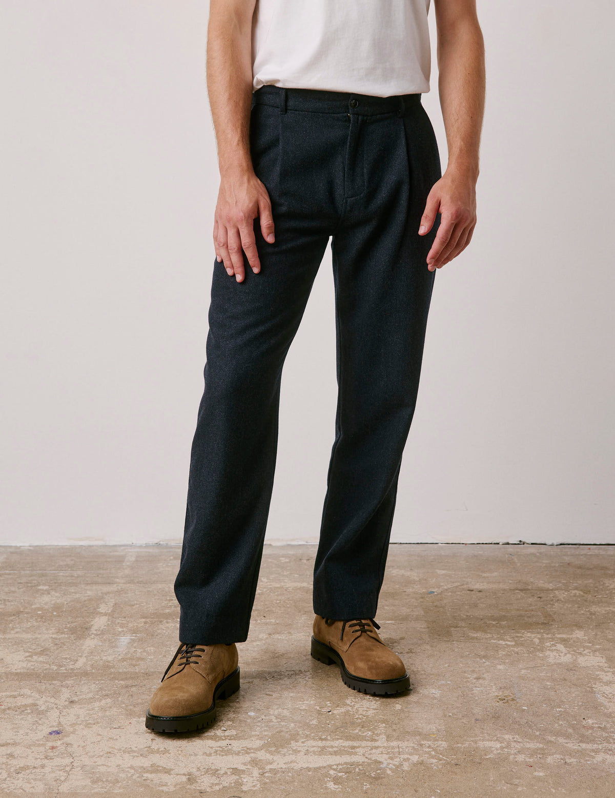 Pantalon Nicolaï en laine grise
