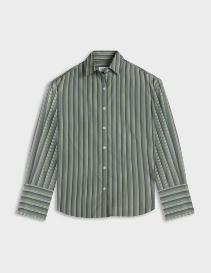 Chemise Noliana rayée kaki