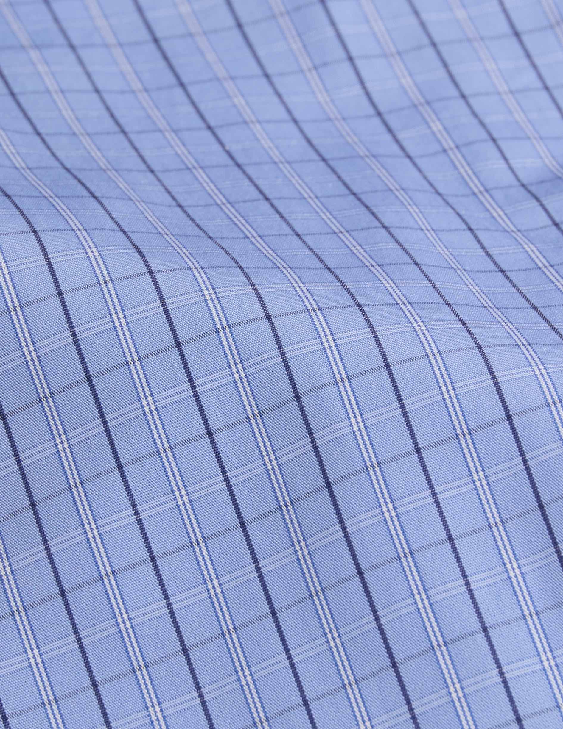 Chemise Nolita à carreaux bleus - Popeline - Col Chemise